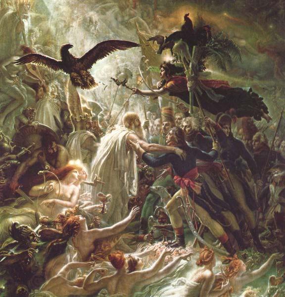 Girodet-Trioson, Anne-Louis Ossian receiving the Ghosts of the French Heroes China oil painting art